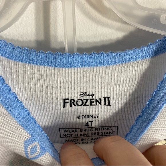 Frozen Pajamas Disney NWT 4T Blue White Elsa Kids - Picture 3 of 4